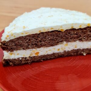 Яблочный тортик с творожным кремом и курагой