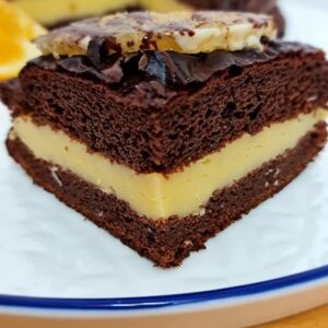 Шоколадный тортик с апельсиновым курдом