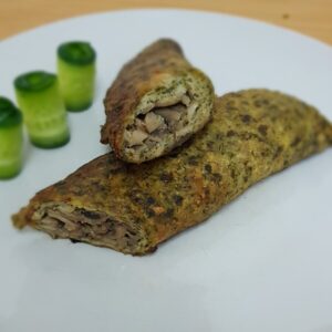 Рулет из паргита с грибами